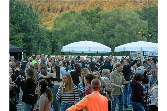 Abends lockte das Wiesafeschd mehr als 3000 Gäste nach Allmersbach. Foto: Janina Greco