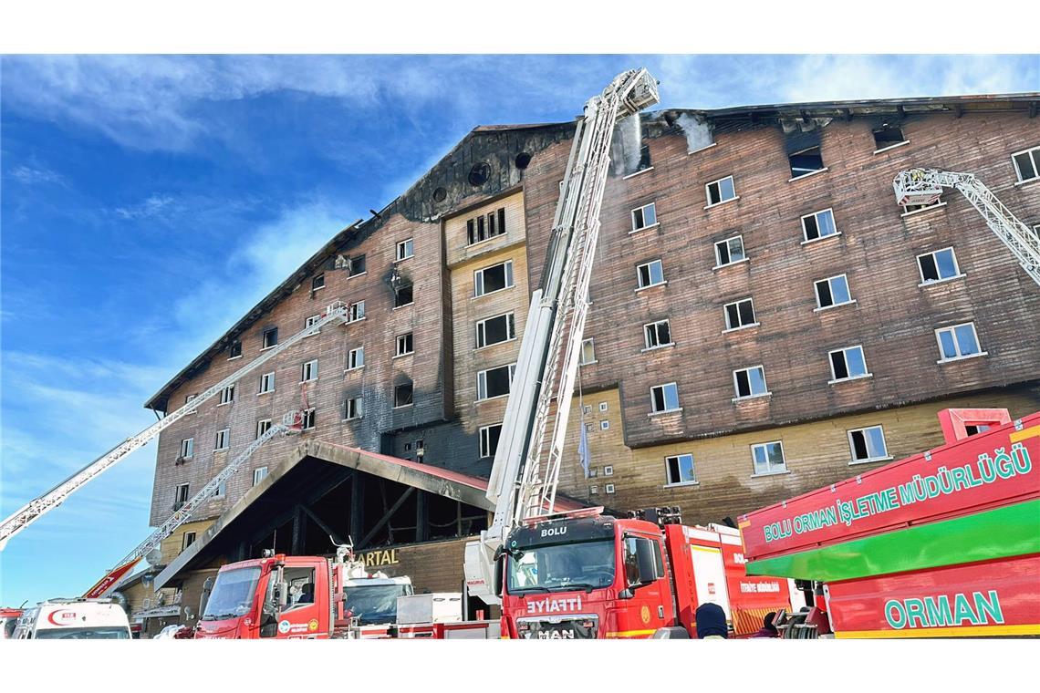 238 Gäste logierten in dem Skihotel in der türkischen Provinz Bolu.