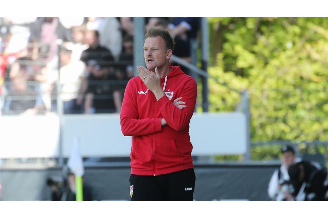 75 Minuten lang mit seiner Elf zufireden: VfB-Coach Markus Fiedler