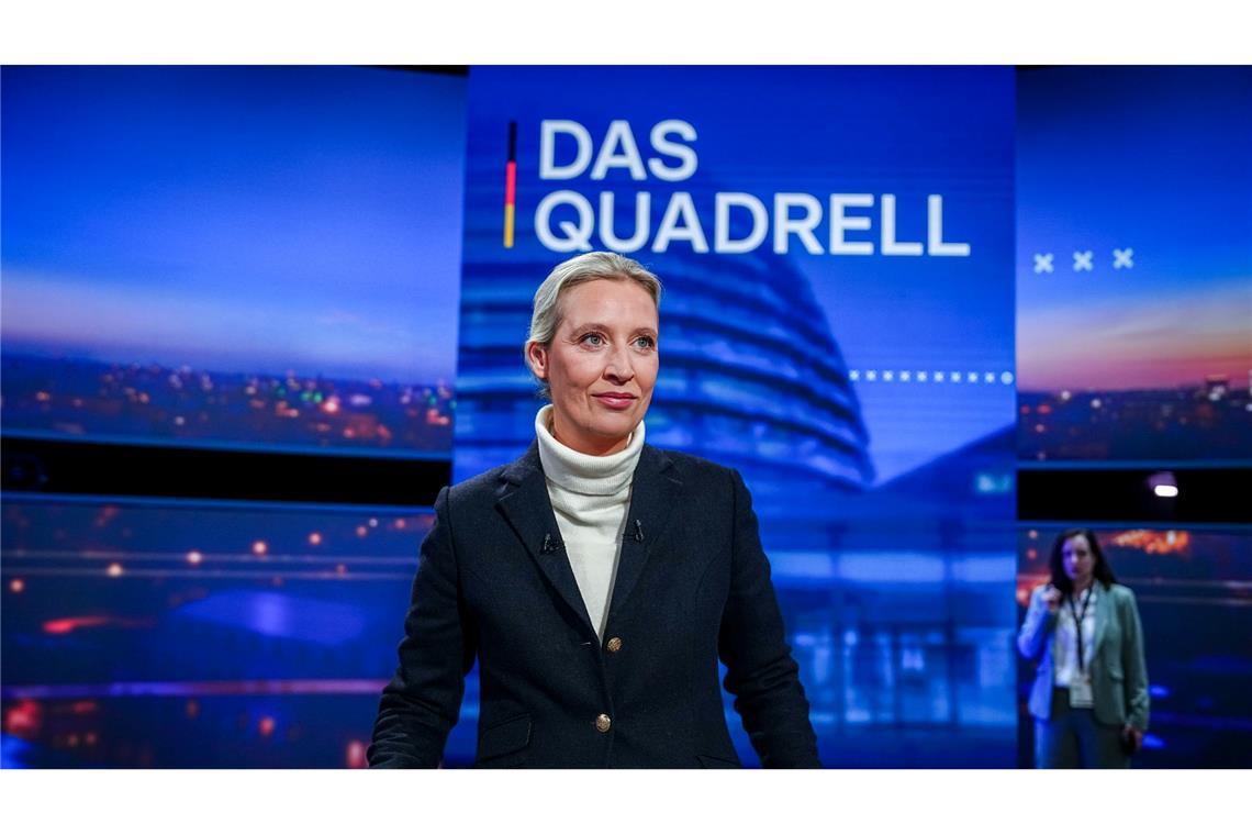 AfD-Kandidatin Alice Weidel stand mit ihren außenpolitischen Positionen allein da.