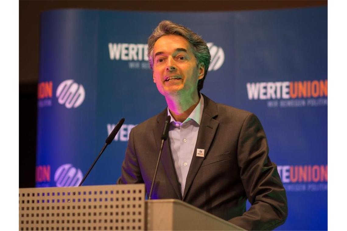 Mitsch berichtet von „Hass-Schreiben“ in seinem Briefkasten Alexander Mitsch, der Bundesvorsitzende der WerteUnion. Foto: Christoph Schmidt/dpa/Archivbild