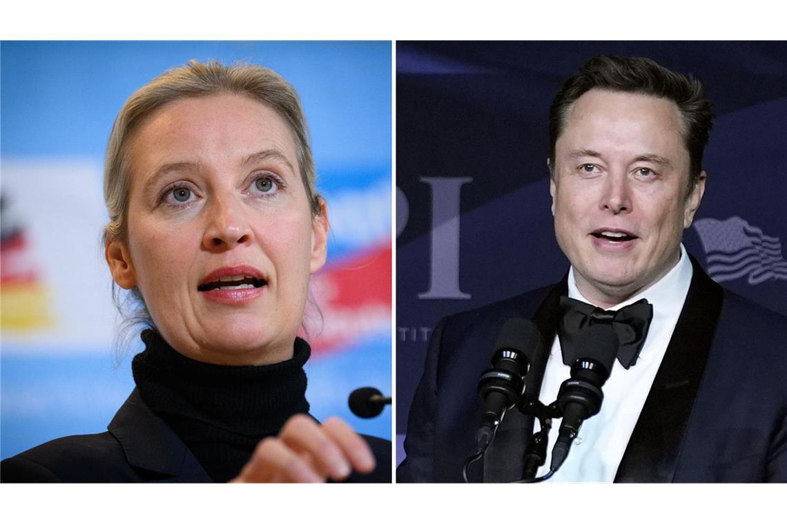 Alice Weidel und Elon Musk wollen  unter anderem über das Thema Meinungsfreiheit sprechen.