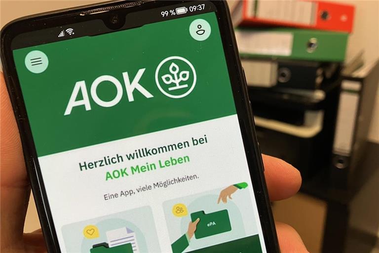 Alle Gesundheitsdaten auf dem Smartphone: Die AOK hat die elektronische Patientenakte in ihre „Mein Leben“-App integriert. Foto: AOK Ludwigsburg-Rems-Murr