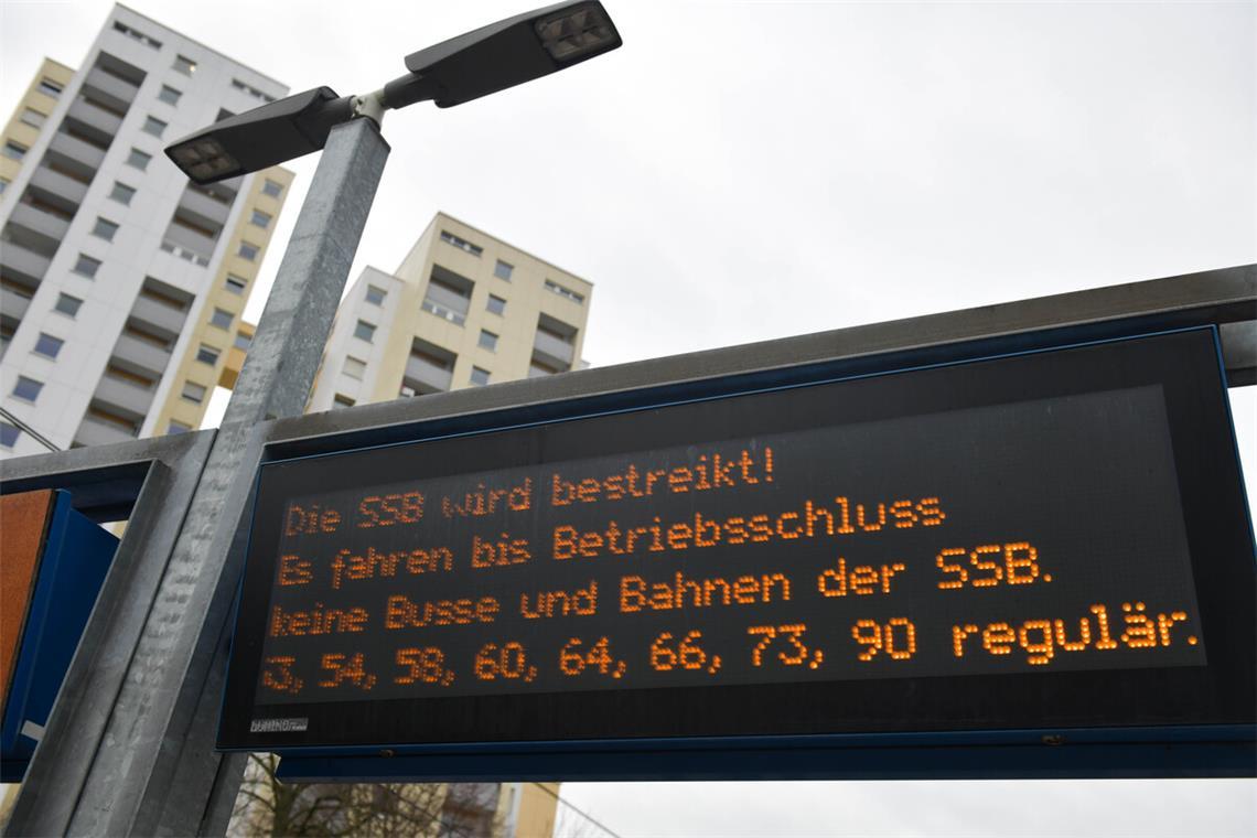 Am Donnerstag und Freitag wird der SSB-Betrieb wieder von der Gewerkschaft zum Stillstand gebracht.