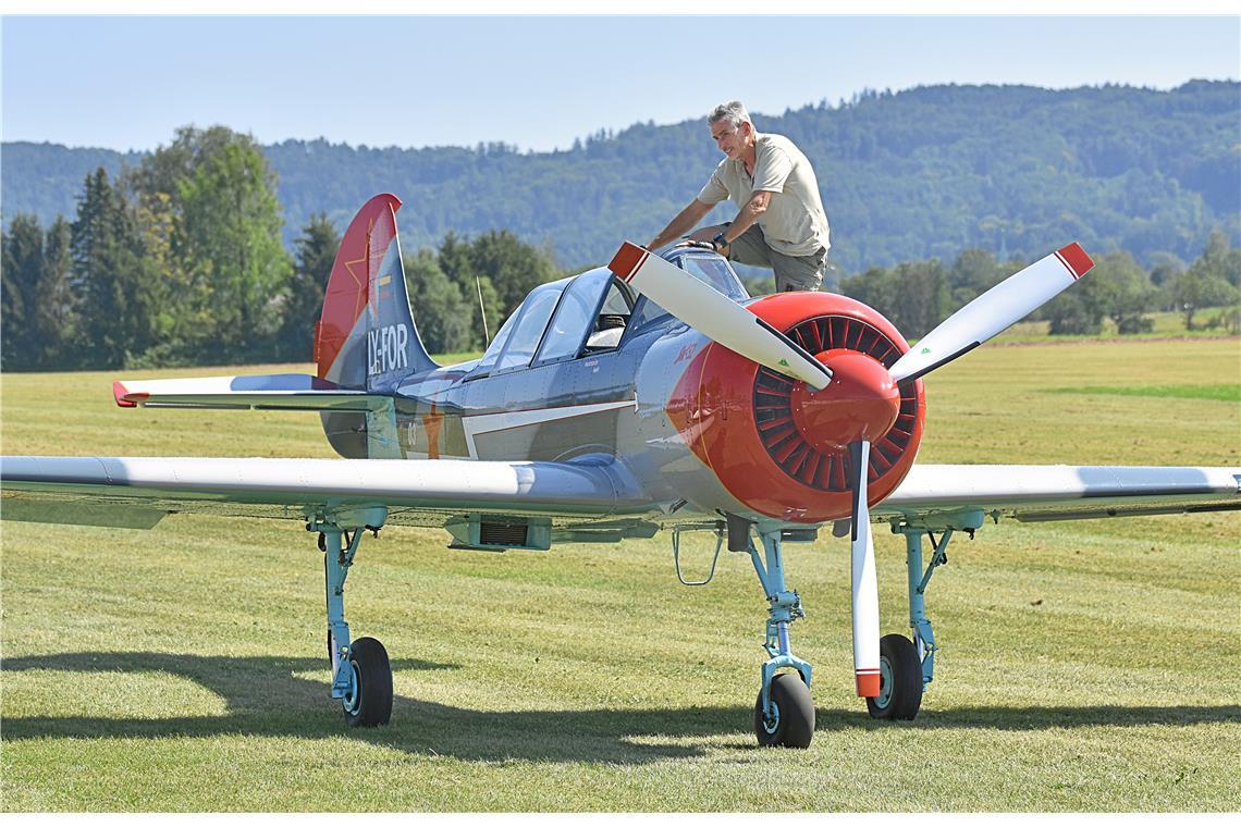 Am Ende gibt es für die Piloten immer einen großen Applaus - so auch für Volker ...