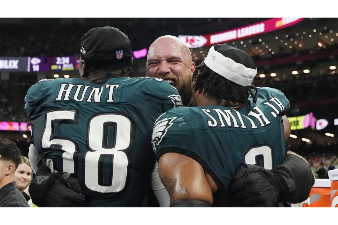 Am Ende jubelten die Philadelphia Eagles, ...