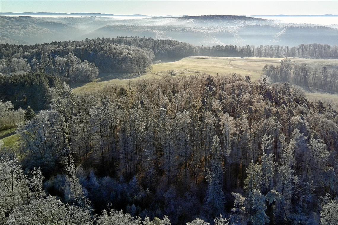 Am letzten Tag des Jahres zeigte sich die Sonne auf der Haube bei Mannenberg bei eisigen Temperaturen von ihrer besten Seite. Foto: Claudia Kleebaur