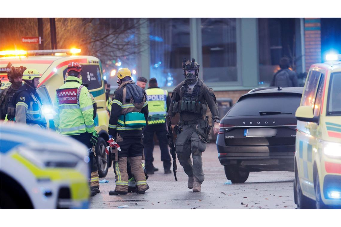 An der Schule in Schweden kam es zu einem Großeinsatz.