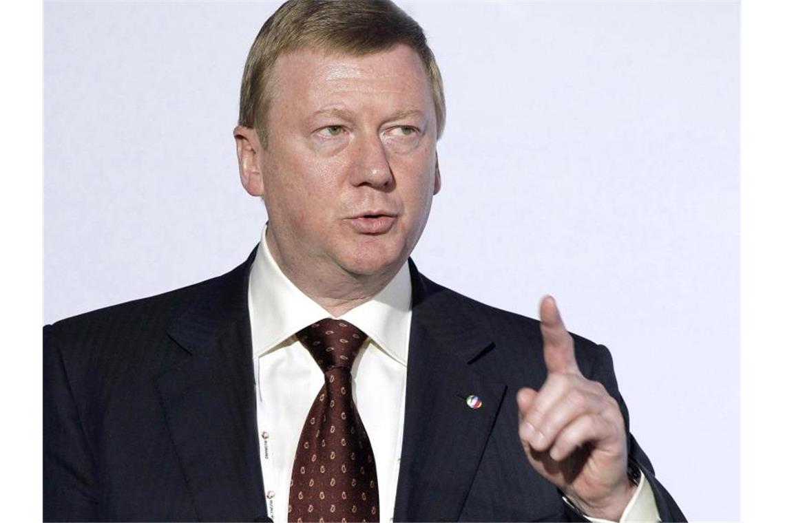 Kreml-Sonderbeauftragter Tschubais tritt zurück Anatoli Tschubais, damaliger Leiter der staatlichen russischen Beteiligungsgesellschaft Rusnano, während eines Nanotechnologie-Forums in Moskau. Foto: epa Mikhail Metzel Pool/epa/dpa