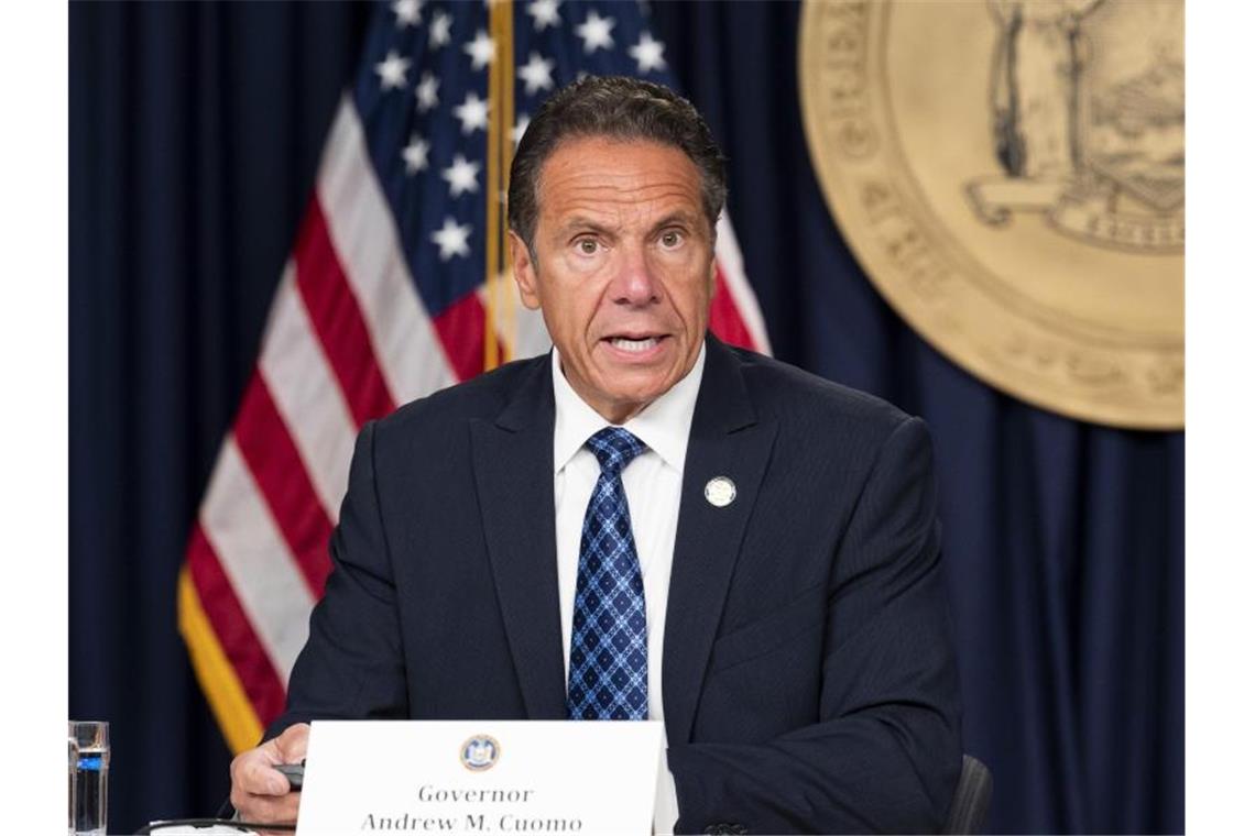 Andrew Cuomo, Gouverneur des US-Bundesstaates New York, spricht auf einer Pressekonferenz. Foto: Michael Brochstein/ZUMA Wire/dpa