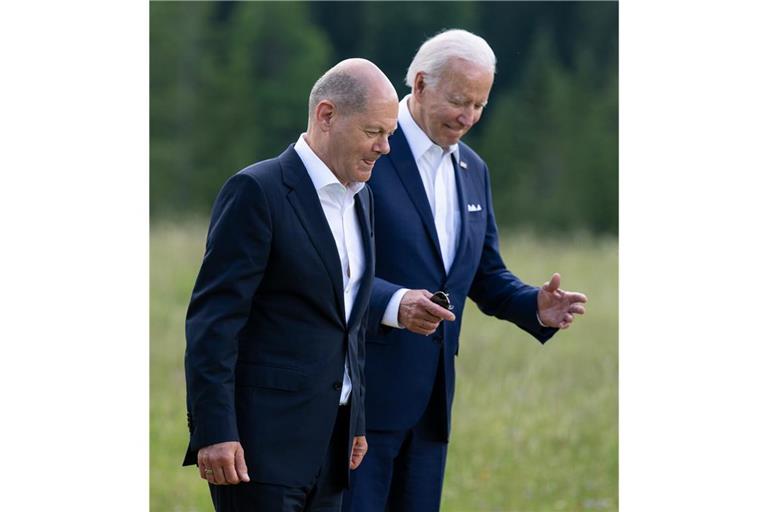 Arbeiten gut und geräuschlos zusammen: Bundeskanzler Olaf Scholz (l.) neben US-Präsident Joe Biden.