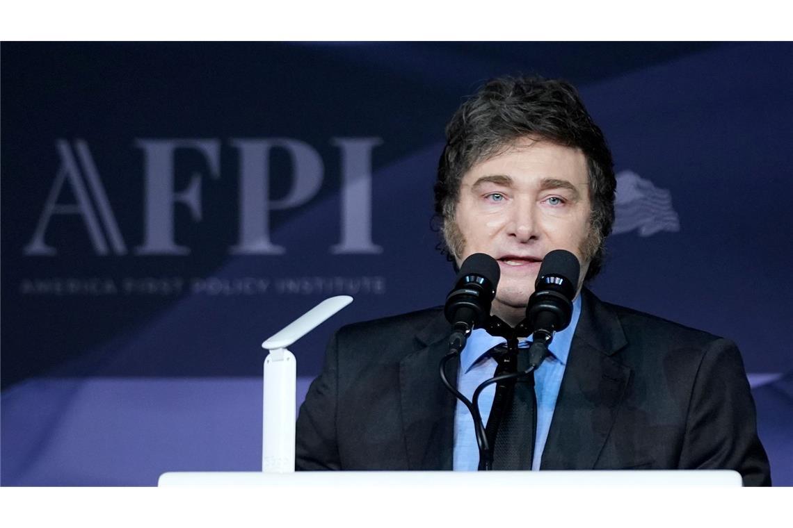 Argentiniens Präsident Javier Milei trat bei der Gala ebenfalls auf.