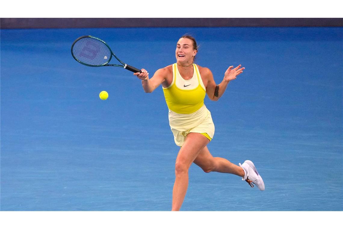 Aryna Sabalenka agierte im Finale der Australian Open zunächst fehlerhaft