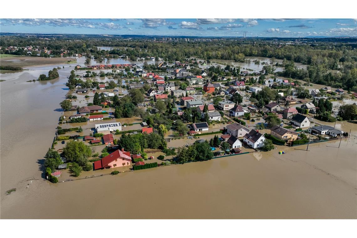 Auch die Stadt Ostrava in Tschechien leidet unter dem Jahrhunderthochwasser.