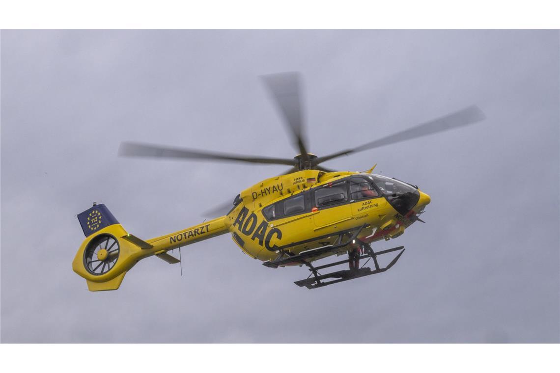 Auch ein Rettungshubschrauber war im Einsatz. (Symbolbild)