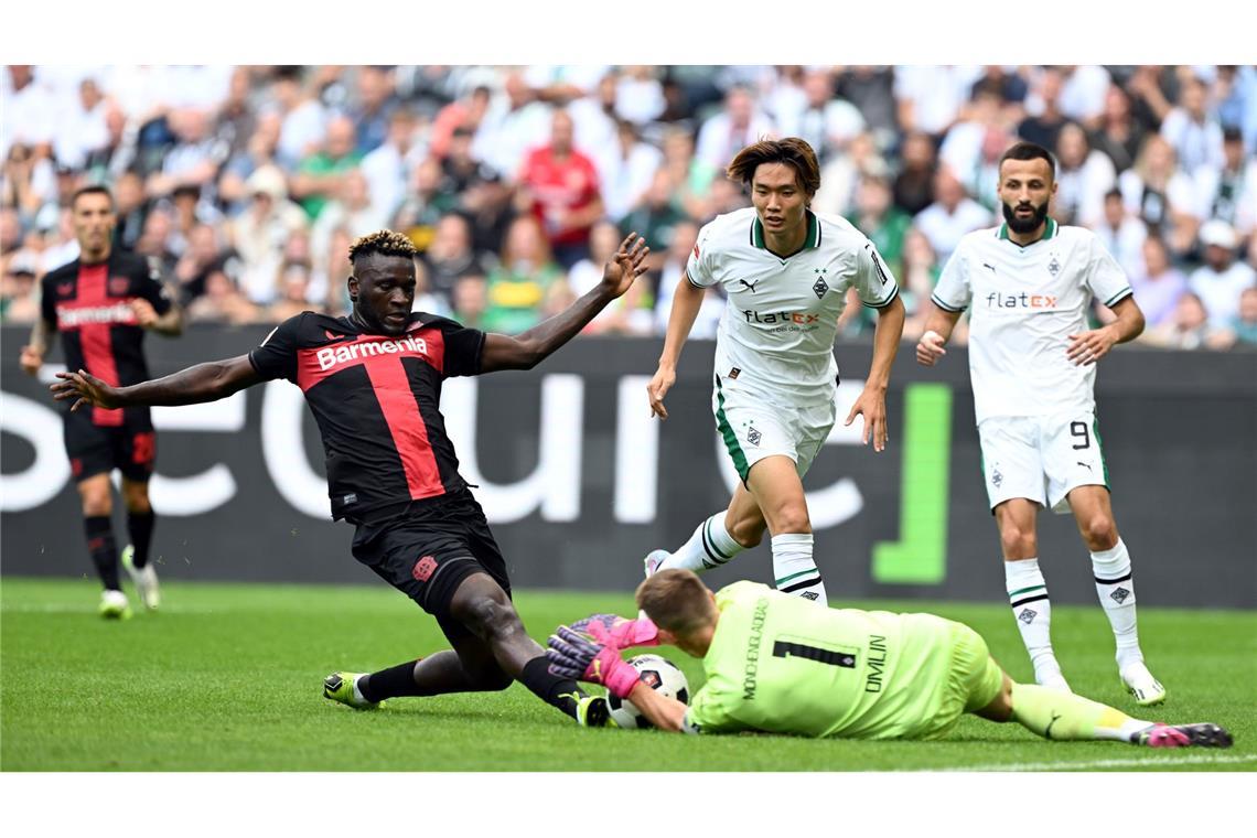 Auch im Vorjahr fand das erste Heimspiel im Borussia-Park gegen Bayer statt.