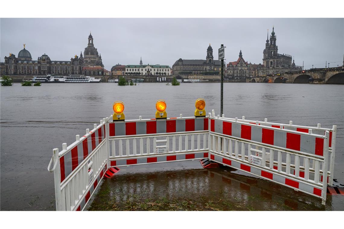 Auch in Dresden sind die Pegelstände zu hoch.