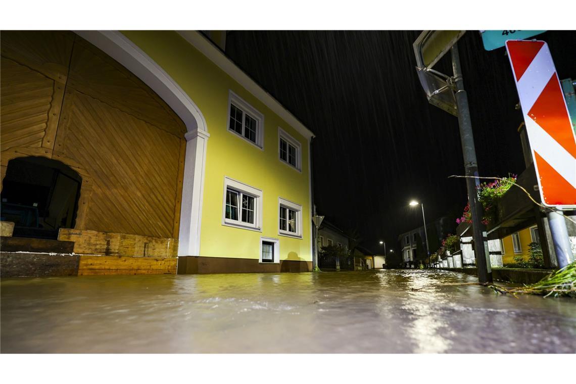 Auch Österreich war vom Hochwasser betroffen, unter anderem die Stadt  St. Pölten-Pottenbrunn.