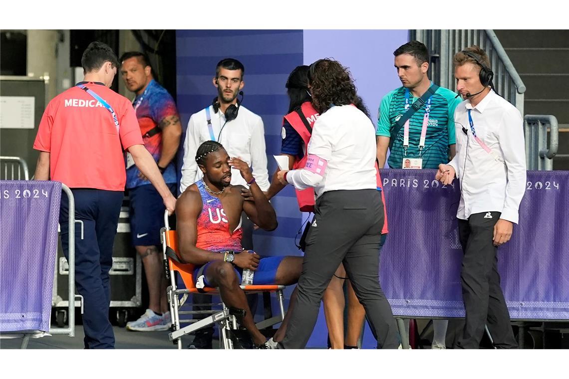 Auch US-Sprinter Noah Lyles hatte in Paris mit einer Corona-Infektion zu kämpfen.