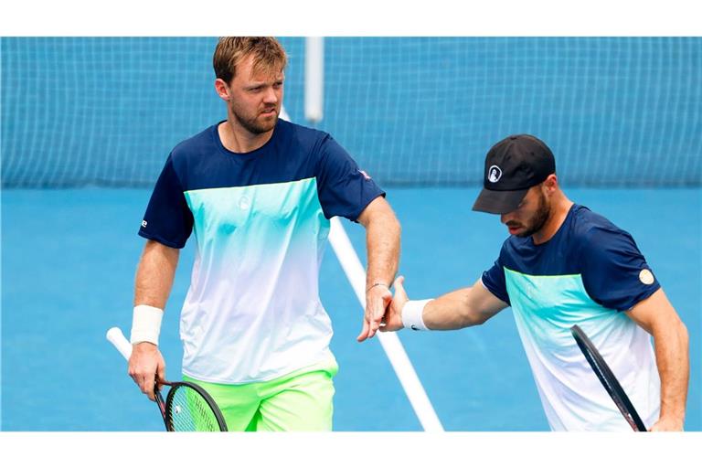 Auf Kevin Krawietz (l) und Tim Pütz war im Davis Cup wieder Verlass.