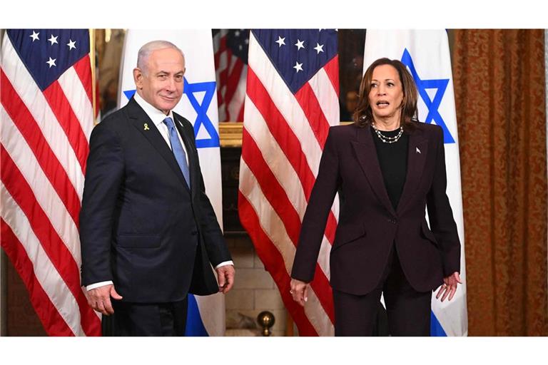 Auf seiner USA-Reise traf Israels Regierungschef Benjamin Netanjahu am Donnerstag US-Vizepräsidentin Kamala Harris.