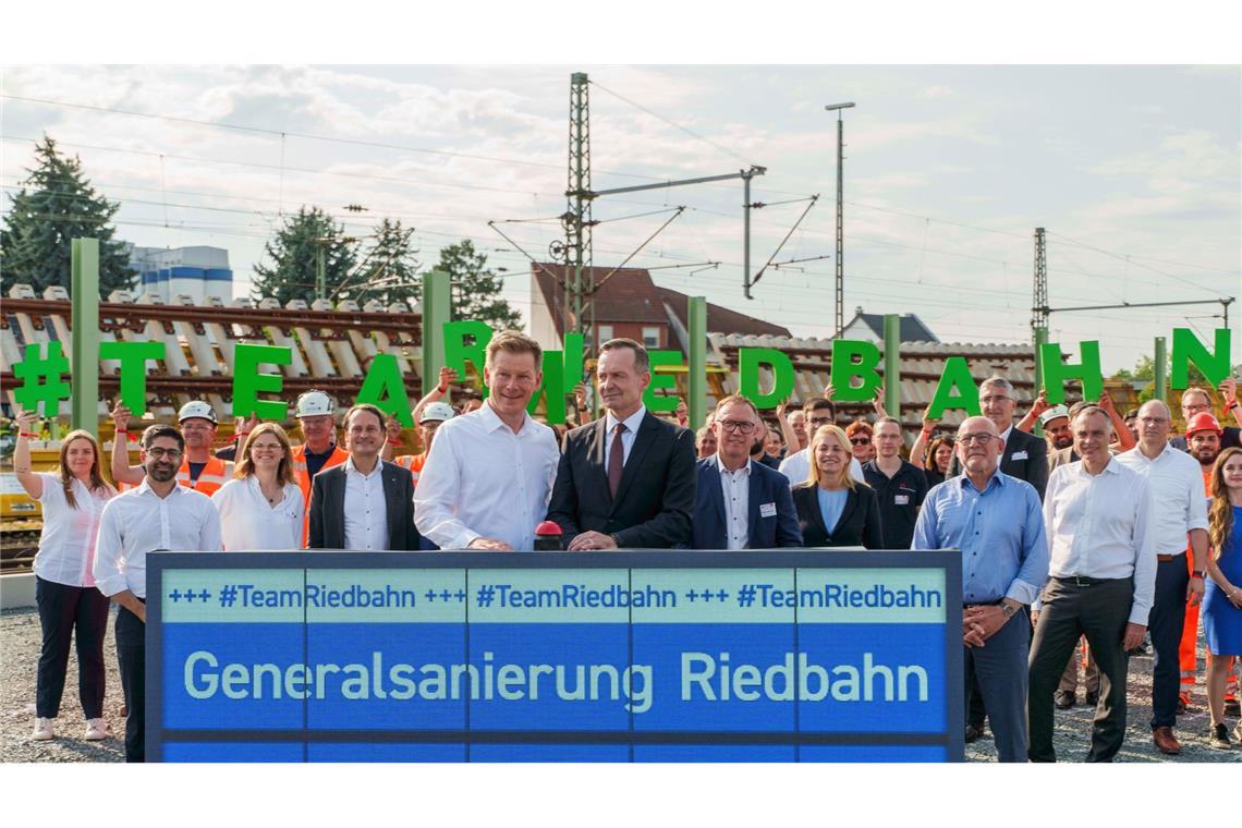 Auftakt für die Arbeiten auf der Bahnstrecke Frankfurt-Mannheim