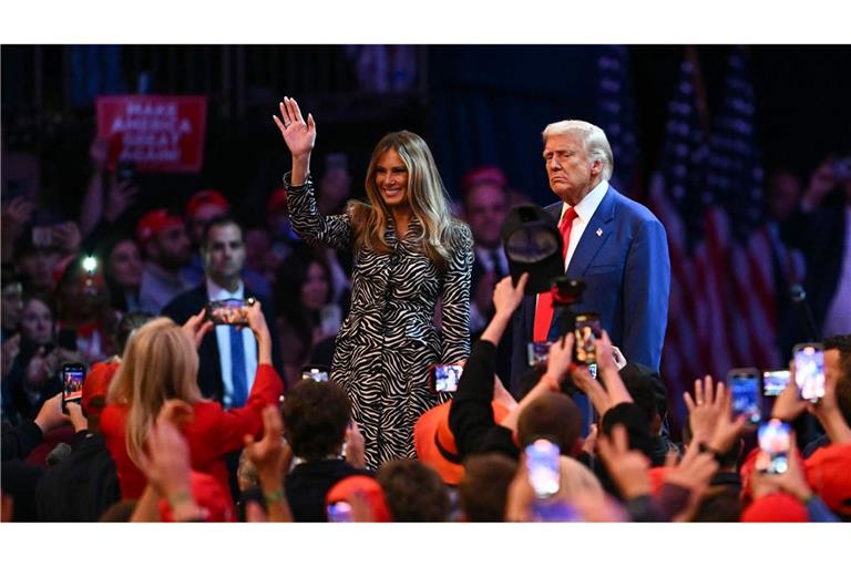 Auftritt in der alten Heimat: Donald und Melania Trump im Madison Square Garden in New York.