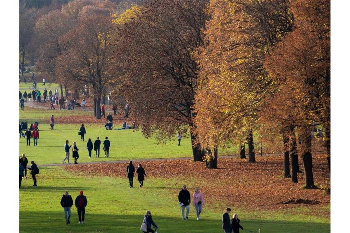 Knapp die Hälfte der Bürger für autofreie Sonntage Ausflügler im Park. Jeder zweite Bürger ist für autofreie Sonntage um die weniger Abhängig von russischem Öl zu machen. Foto: Sven Hoppe/dpa