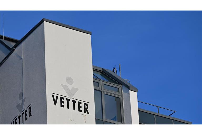 Baden-Württemberg, Ravensburg: Das Logo des Pharmaunternehmens Vetter. (Archivbild)