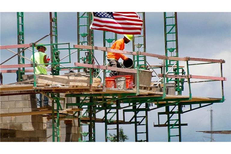 Bauarbeiter auf einer Baustelle in den USA