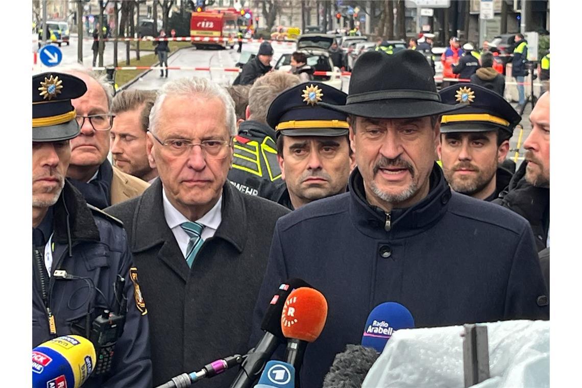 Bayerns Ministerpräsident Markus Söder (CSU) hat nach dem mutmaßlichen Anschlag in München Konsequenzen angekündigt.