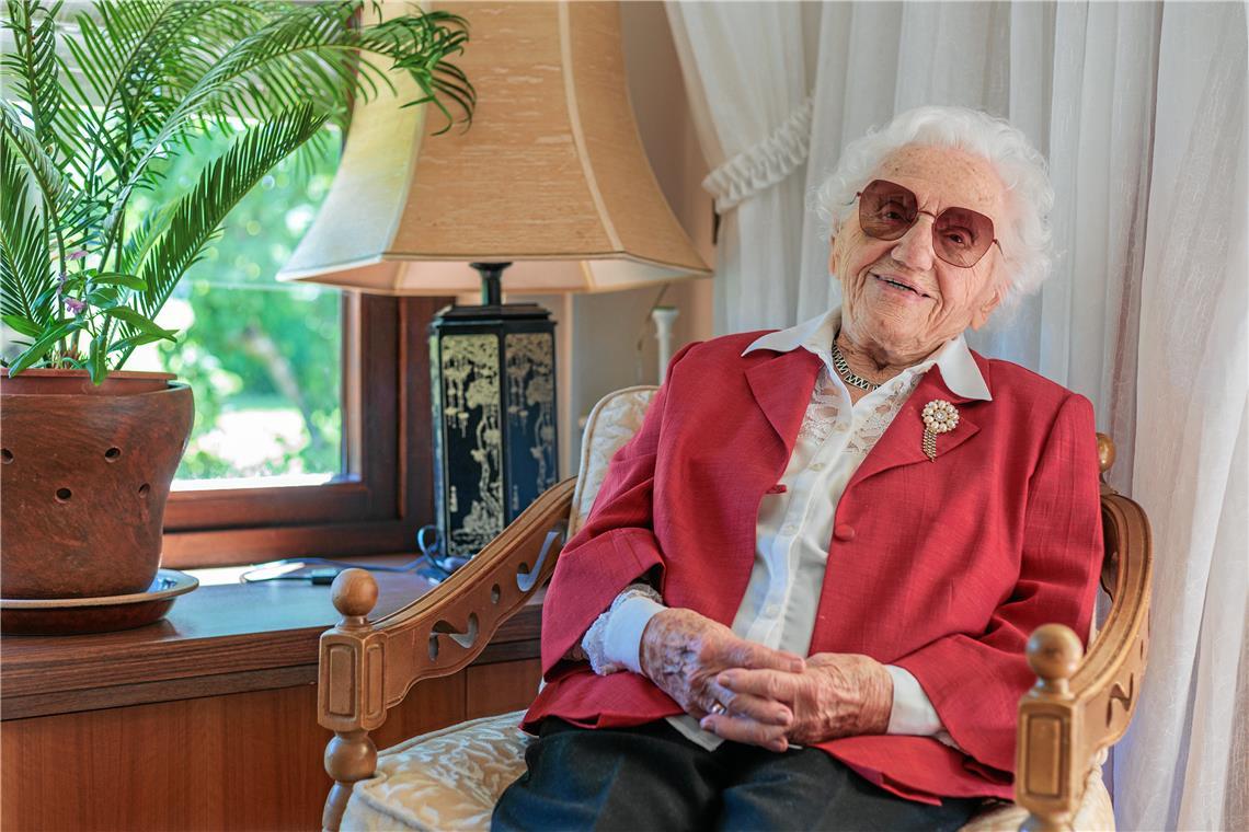 Beeindruckende 101 Jahre alt ist Rosa Luise Schunter, die immer noch in ihrem Haus in Grab wohnt. Foto: Stefan Bossow