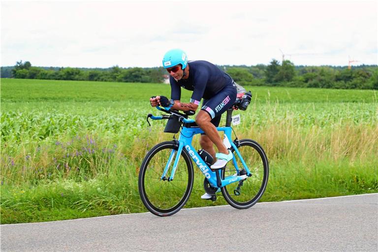 Bei der Triathlon-Langdistanz Challenge Roth war Thomas Hartmann im vergangenen Jahr am Start. Der 61-Jährige ist vom Volkstriathlon bis zum Ironman für alles zu haben. Foto: privat