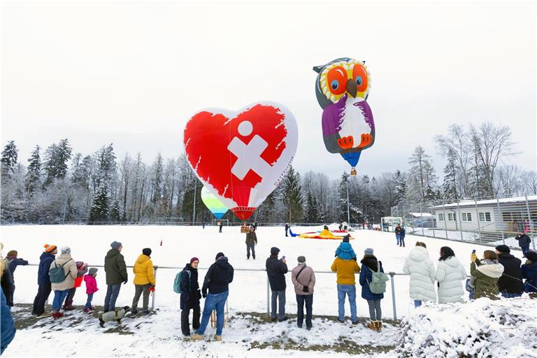 Beim Modellballonfest in Sechselberg haben liebevoll gestaltete Figuren und Formen ihren Auftritt. Foto: Christine Schick