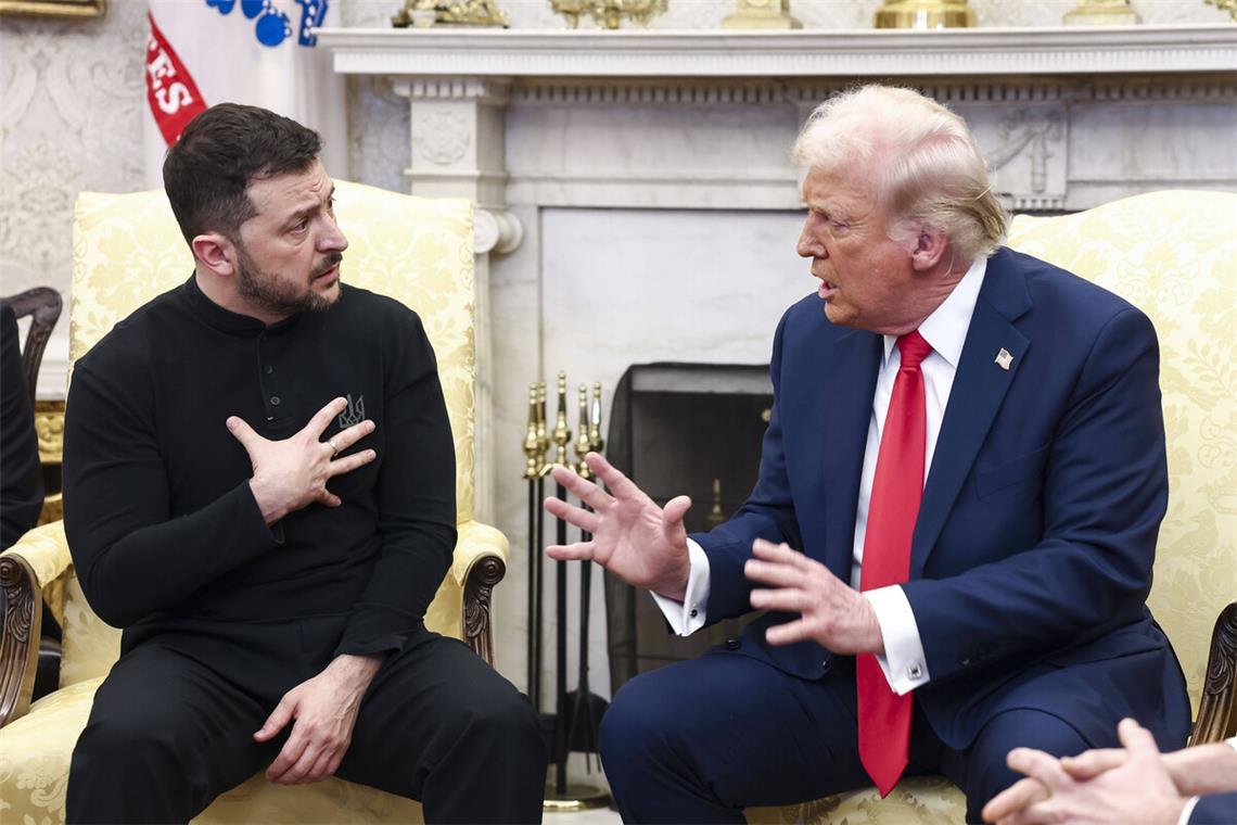 Beispielloser Eklat: Wolodymyr Selenskyj und Donald Trump.