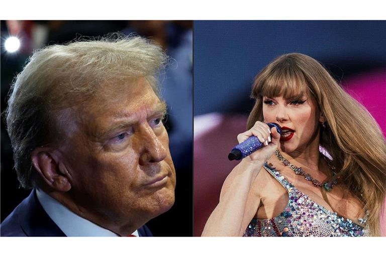 Best friends werden sie in diesem Leben wohl nicht mehr: Donald Trump und Taylor Swift. (Archivbilder)