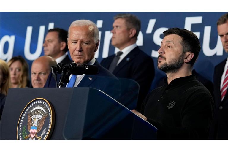 Biden macht klar, dass er hinter der Ukraine steht. (Archivbild)