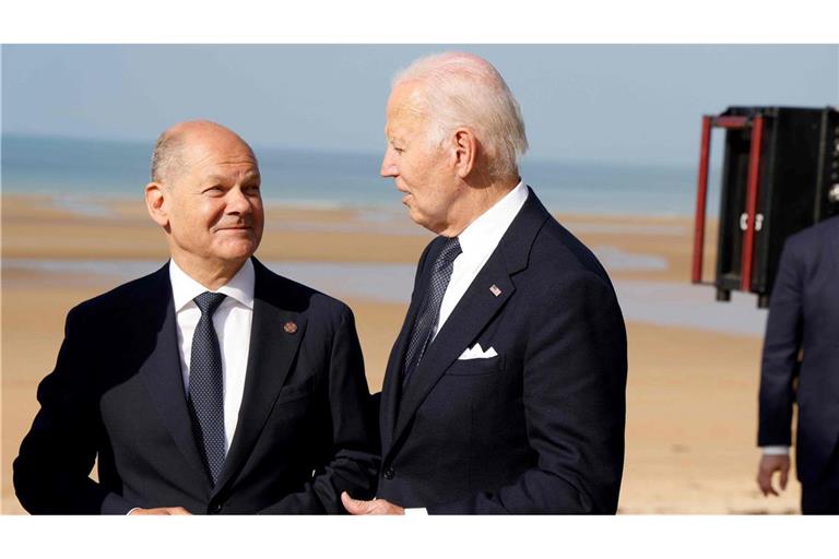 Biden will in Berlin auch Bundeskanzler Scholz treffen. (Archivbild)