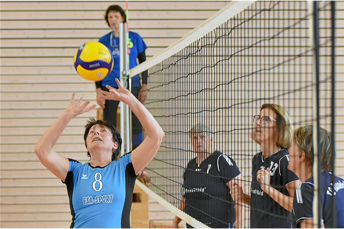 Birgit Sterzel spielt seit 50 Jahren Volleyball und war für die Ü-60-Nationalmannschaft nominiert. Vor allem die Jugendarbeit hält sie jung. Foto: Tobias Sellmaier