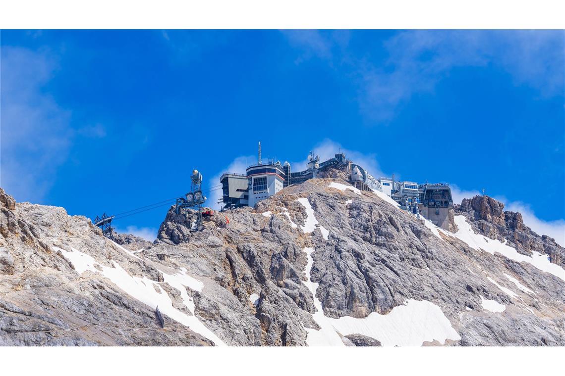 Blick auf den Gipfel der Zugspitze.