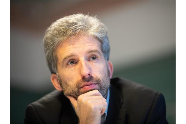 Boris Palmer (Grüne), Oberbürgermeister der Stadt Tübingen, bei einem Interview. Foto: Sebastian Gollnow/dpa