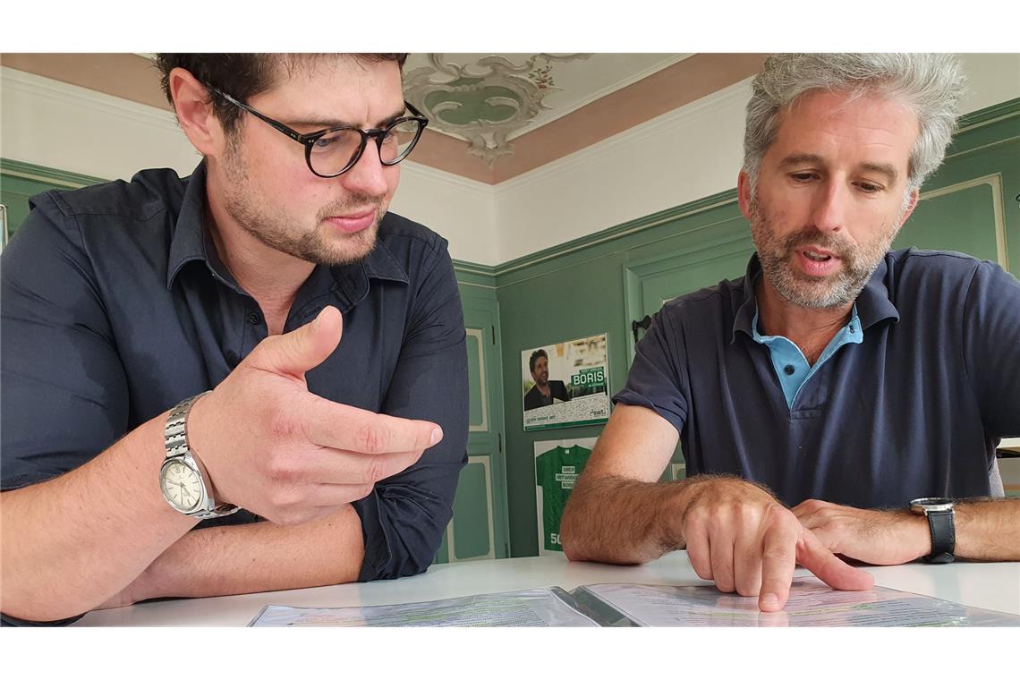 Boris Palmer (rechts) und Mietervereins-Chef Marc Roth haben zusammen eine Denkschrift verfasst.