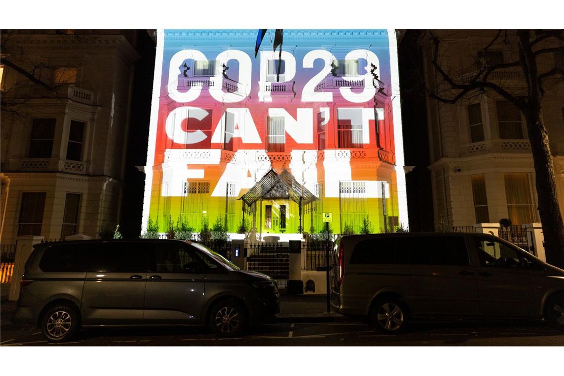 Botschaft von Klimaaktivisten aus London nach Baku: Die COP20 dürfe nicht scheitern.