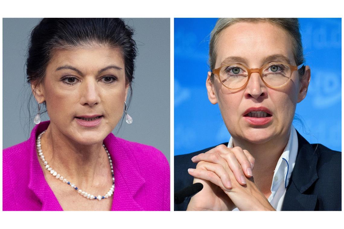 BSW-Gründerin Sahra Wagenknecht und AfD-Chefin Alice Weidel lieferten sich bei "Maischberger" einen Schlagabtausch. (Archivbild)