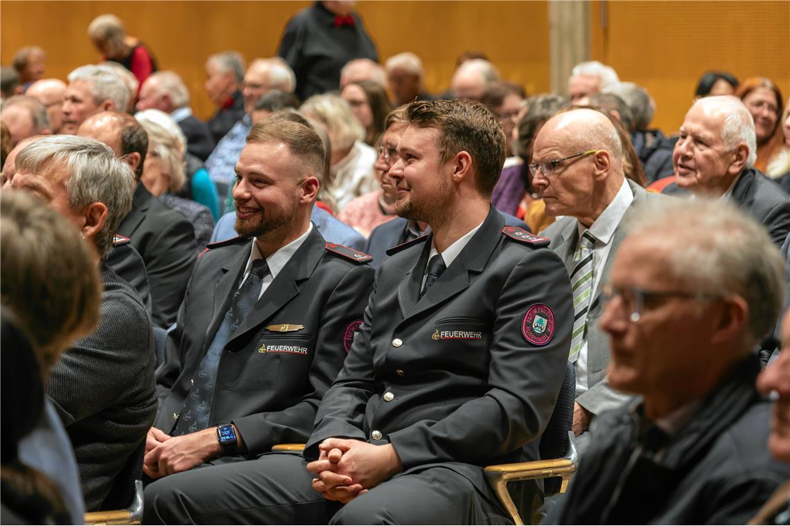 Bürgerempfang 2025 in der Murrhardter Festhalle. Der Feuerwehrnachwuchs und Rain...