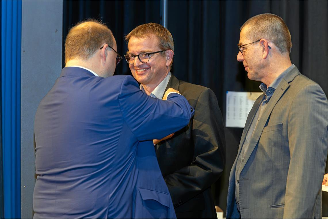 Bürgerempfang 2025 in der Murrhardter Festhalle. Ronald Pfitzer und Ralf Wallau,...