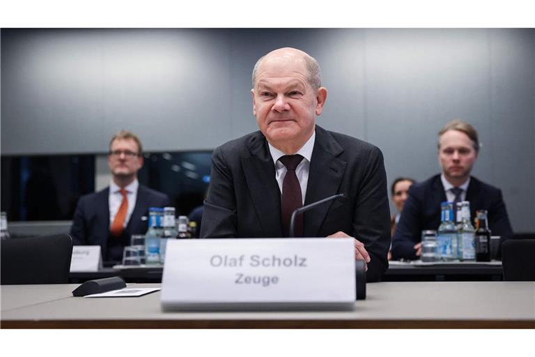 Bundeskanzler Olaf Scholz vor dem Untersuchungsausschuss