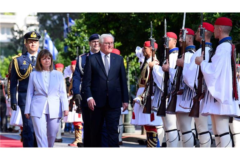 Bundespräsident Frank-Walter Steinmeier wird in Athen mit Reparationsfragen konfrontiert.