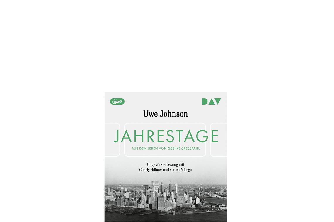 <b>Uwe Johnson: Jahrestage. Der Audio Verlag, 60 Euro.</b> Für den Schauspieler Charly Hübner  ist Uwe Johnson „eh der größte Schriftsteller des 20. Jahrhunderts“.       Mit dieser Inbrunst gelesen, gibt es daran auch nicht den geringsten  Zweifel. kir