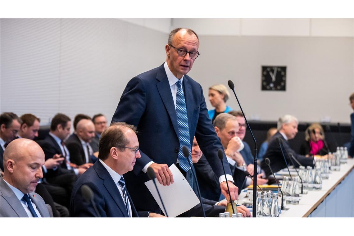 CDU-Kanzlerkandidat Friedrich Merz will noch einigen Projekten von SPD und Grünen zustimmen.